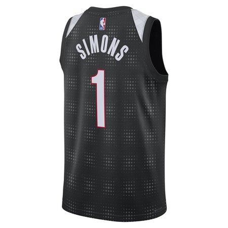 Unisex Portland Trail Blazers #1 Anfernee Simons Black 2024/25 Swingman City Edition Player Jersey