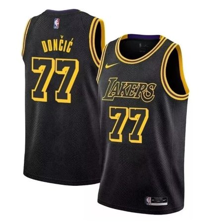 94e8090e71abc230da718c85d8298866.jpeg Unisex Los Angeles Lakers #77 Luka Doncic Black Swingman City Edition Jersey