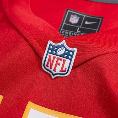 Men's Kansas City Chiefs #95 Chris Jones Red Super Bowl LIX Game Jersey