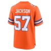 Men's Denver Broncos Tom Jackson Orange Mile High Collection 1977 Throwback Retired Player Game Jersey