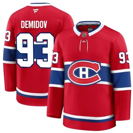 Men's Montreal Canadiens #93 Ivan Demidov  Red Home Premium Jersey