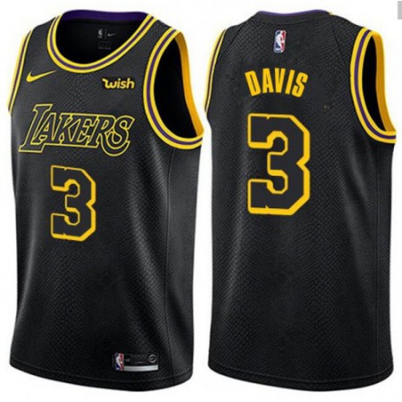Men's Los Angeles Lakers #3 Anthony Davis Black Stitched NBA Jersey 6LA8