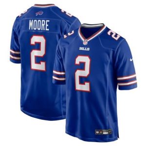 Men's Buffalo Bills #2 DJ Moore Royal Game Jersey