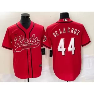 Men's Cincinnati Reds #44 Elly De La Cruz Red Cool Base Stitched Baseball Jersey 9XVW