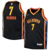 Youth Oklahoma City Thunder #7 Chet Holmgren Black 2024/25 Swingman City Edition Player Jersey