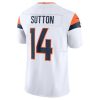 Men's Denver Broncos #14 Courtland Sutton White Mile High Collection Vapor F.U.S.E. Limited Jersey