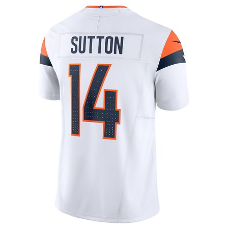 Men's Denver Broncos #14 Courtland Sutton White Mile High Collection Vapor F.U.S.E. Limited Jersey