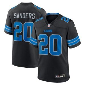 9c72c9c38f6dee737874ae8e4817f477.jpeg Men's Detroit Lions #20 Barry Sanders Black 2nd Alternate Retired Player Game Jersey