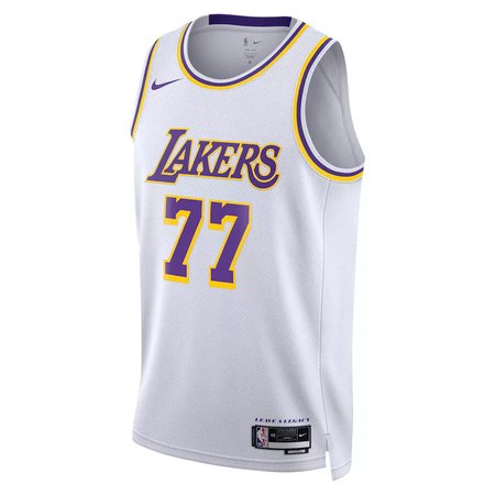 9cef5de50c8138430202d78f0979eca1.jpeg Unisex Los Angeles Lakers #77 Luka Doncic White Swingman City Edition Jersey