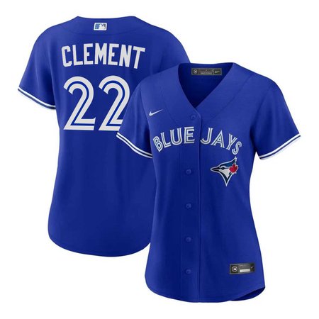 Women's Toronto Blue Jays #22 Ernie Clement  Royal Home Replica Jersey