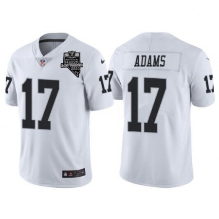 9ecc3ea0d4212ee096dd979b2a040e50.jpeg Men's Las Vegas Raiders #17 Davante Adams White With 2020 Inaugural Season Patch Vapor Limited Stitched Jersey