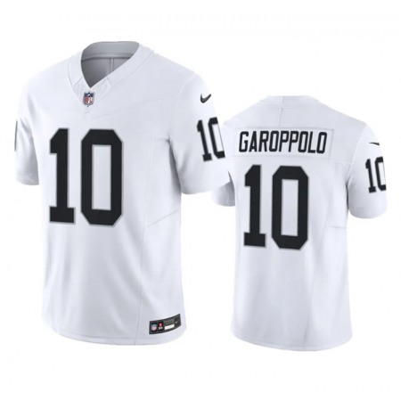 a04a9dec91414bb8c77224106bb72cf0.jpeg Men's Las Vegas Raiders #10 Jimmy Garoppolo White 2023 F.U.S.E Vapor Untouchable Stitched Football Jersey