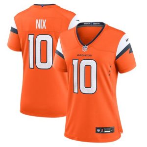 Women's Denver Broncos #10 Bo Nix Orange Game Jersey