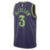Unisex New Orleans Pelicans #3 CJ McCollum Purple 2024/25 Swingman City Edition Player Jersey