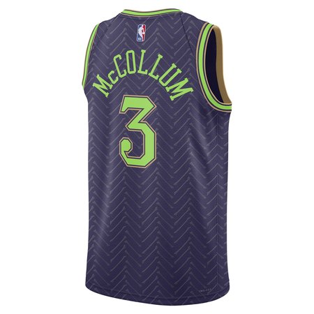Unisex New Orleans Pelicans #3 CJ McCollum Purple 2024/25 Swingman City Edition Player Jersey