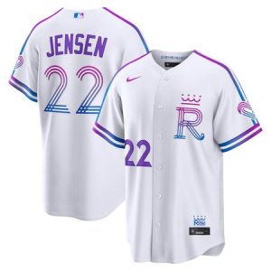 Youth Kansas City Royals #22 Carter Jensen Nike White 2026 City Connect Stadium Jersey KCN0