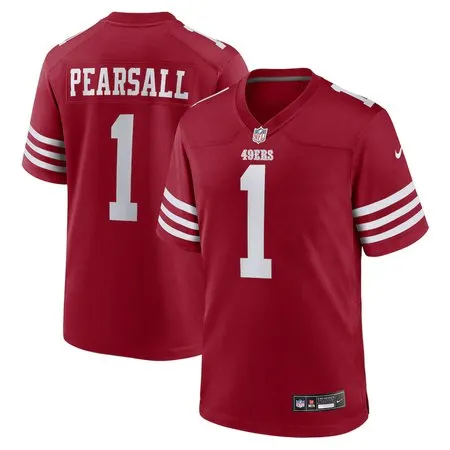 a538f102d57b6d4c863fbad2b648bc92.webp Men's San Francisco 49ers #1 Ricky Pearsall Scarlet Team Game Jersey