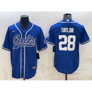 a629576b1d22bf7eab97da8704cf2c3a.jpeg Men's Indianapolis Colts #28 Jonathan Taylor Royal Cool Base Stitched Baseball Jersey