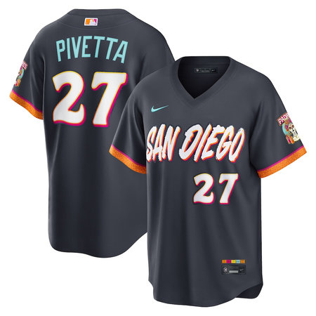 Youth San Diego Padres #27 Nick Pivetta Nike Obsidian 2026 City Connect Stadium Jersey SVY1