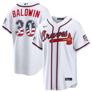 Men's Atlanta Braves #30 Drake Baldwin Nike White 2026 All-Star Edition Stars & Stripes Stadium Jersey
