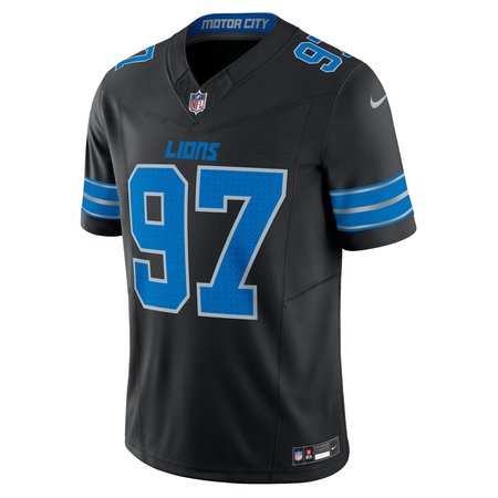 Men's Detroit Lions #97 Aidan Hutchinson Black 2nd Alternate Vapor F.U.S.E. Limited Jersey