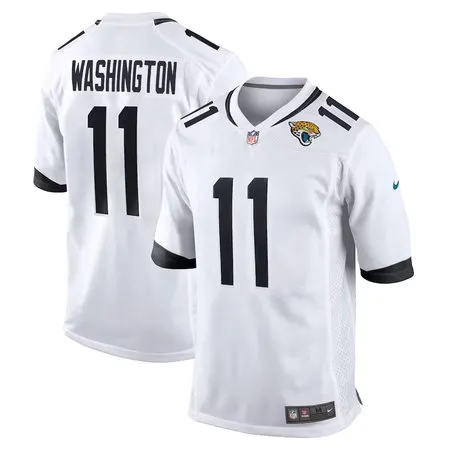 Men's Jacksonville Jaguars #11 Parker Washington White Team Game Jersey