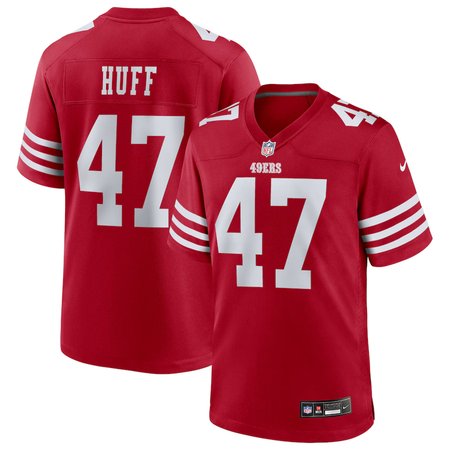 a83be8e7c1ec5567a9fb35951c907892.jpeg Men's San Francisco 49ers #47 Bryce Huff Scarlet Team Game Jersey