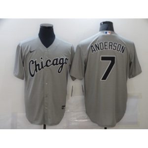 Men's Chicago White Sox #7 Tim Anderson Grey Cool Base Stitched MLB Jersey 093E