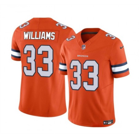a9e9a45fc8405aa2ac674f5c14ae8f2e.jpeg Men's Denver Broncos #33 Javonte Williams Orange 2023 F.U.S.E. Vapor Untouchable Stitched Jersey