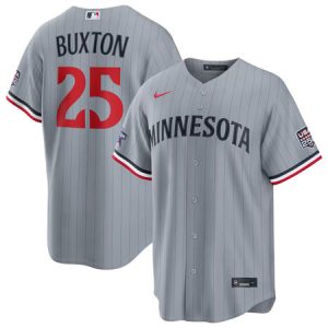Men's Minnesota Twins #25 Byron Buxton Nike Gray 2026 All-Star Game Replica Jersey