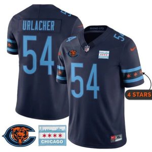 aa2338fc8b6c760be63f042625806951.jpeg Men's Chicago Bears #54 Brian Urlacher Navy City Edition With Chicago Flag Vapor F.U.S.E. Untouchable Limited Jersey