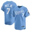 Men's Kansas City Royals #7 Bobby Witt Jr.  Light Blue Alternate Limited Player Jersey