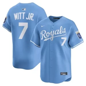 Men's Kansas City Royals #7 Bobby Witt Jr.  Light Blue Alternate Limited Player Jersey
