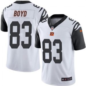 aab168f7018cb37b24db1e6bc344107a.jpeg Bengals #83 Tyler Boyd White Men's Stitched NFL Limited Rush Jersey