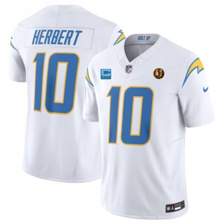 aad5008f9c11fa23074ec020d5ade991.jpeg Men's Los Angeles Chargers #10 Justin Herbert White 2023 F.U.S.E. With 3-star C Patch And John Madden Patch Vapor Limited Stitched Football Jersey