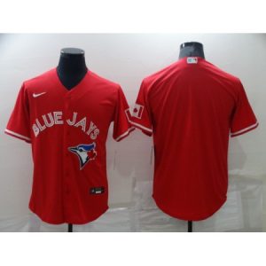 Men's Toronto Blue Jays Blank Red Cool Base Stitched Jersey M606