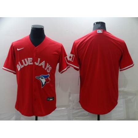 Men's Toronto Blue Jays Blank Red Cool Base Stitched Jersey M606