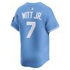 Men's Kansas City Royals #7 Bobby Witt Jr.  Light Blue Alternate Limited Player Jersey