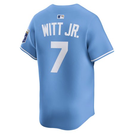 Men's Kansas City Royals #7 Bobby Witt Jr.  Light Blue Alternate Limited Player Jersey
