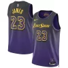 Unisex Los Angeles Lakers #23 LeBron James Purple 2024/25 Swingman City Edition Player Jersey