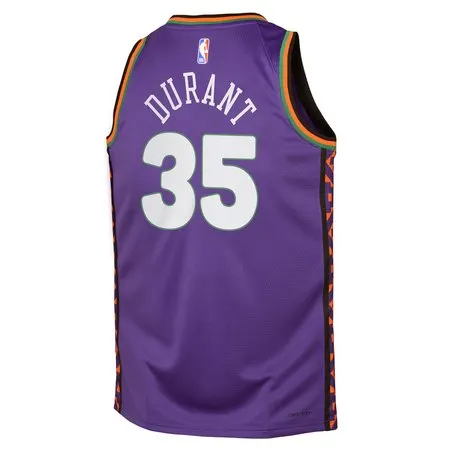 Youth Phoenix Suns #35 Kevin Durant Purple 2024/25 Swingman City Edition Player Jersey
