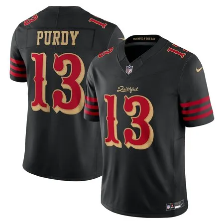 b0375673fe5fb54455de2685e22db26c.webp Men's San Francisco 49ers #13 Brock Purdy Black Rivalries Collection F.U.S.E. Vapor Limited Stitched Jersey