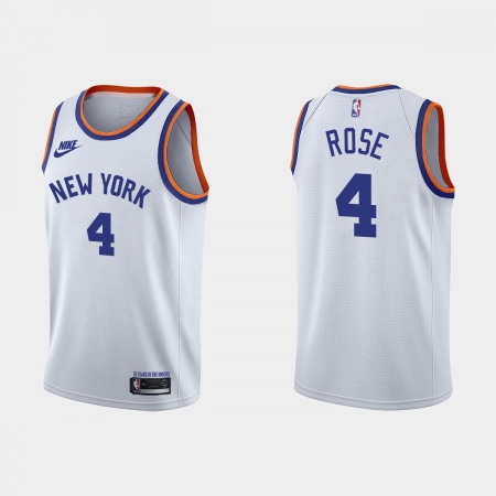 b0d99d6c507d8d690d23b71529450d7e.jpeg Men's New Yok Knicks #4 Derrick Rose 2021/2022 White 75th Anniversary City Edition Stitched Jersey