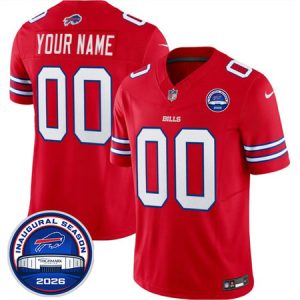 Youth Buffalo Bills Red 2026 Inaugural Season at Highmark Stadium Vapor F.U.S.E. Limited Custom Jersey