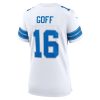 Women's Detroit Lions #16 Jared Goff White Game Jersey