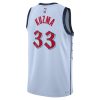 b2b1701fc265ab84b3aa3ef8c3a60bd8.jpeg Unisex Washington Wizards #33 Kyle Kuzma Powder Blue 2024/25 Swingman City Edition Player Jersey