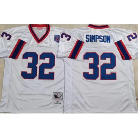 b3e243dae43f0b70bdbfad6668ab73d1.webp Men's Buffalo Bills #32 SIMPSON White Stitched Jersey