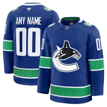 Men's Vancouver Canucks  Blue Home Premium Custom Jersey