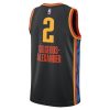 Unisex Oklahoma City Thunder #2 Shai Gilgeous-Alexander Black 2024/25 Swingman City Edition Player Jersey