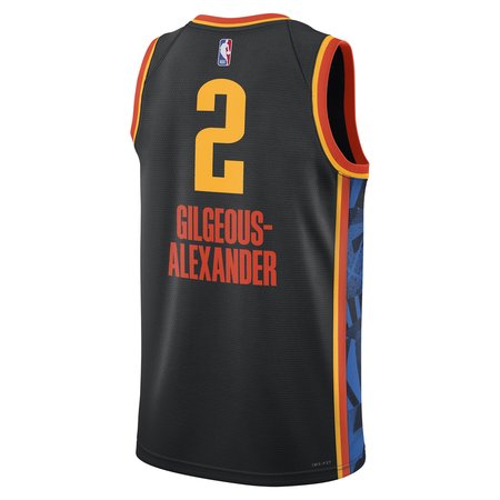 Unisex Oklahoma City Thunder #2 Shai Gilgeous-Alexander Black 2024/25 Swingman City Edition Player Jersey